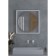 Mirror in a baguette frame with a 12 W LED light, 60x60 cm, sensory switch, neutral white with