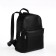 City backpack, textura made of artificial leather with zipper, outer pocket, black color
