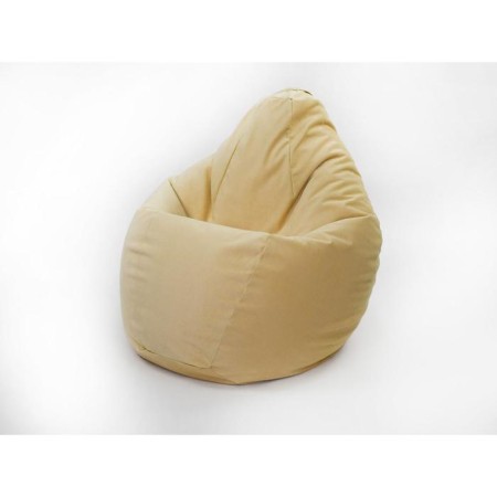 Mear-bag "Pear large", size 135x90 cm, yellow color, velor