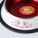A bowl with a non-slip base decorative color, 230 ml, white-red