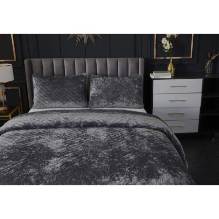 A set with a blanket "Fernand", size 240x260 cm, 50x70 cm - 2 pcs, color gray-7