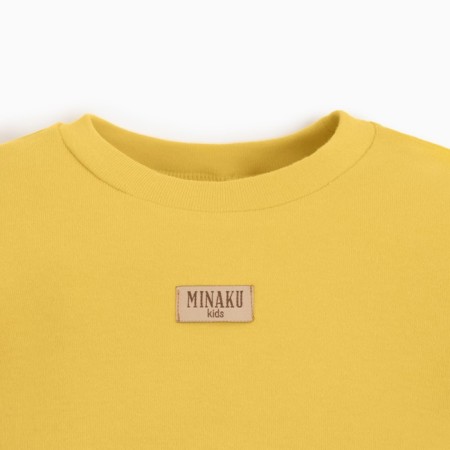 Kidsa (sweatshirt, shorts) minku, yellow color, height 86-92 cm-7