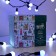 Garland “thread” 10 m with nozzles “balls 1.5 cm”, IP44, dark thread, 100 LED, glow of white and blue, blinking, 220 V