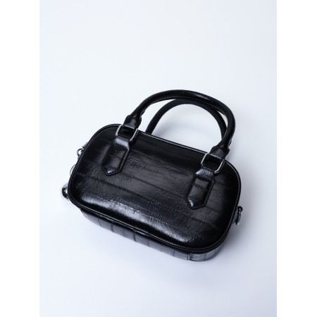 Women's bag, 20*9*12, lightning departure, belt lengths, black-7