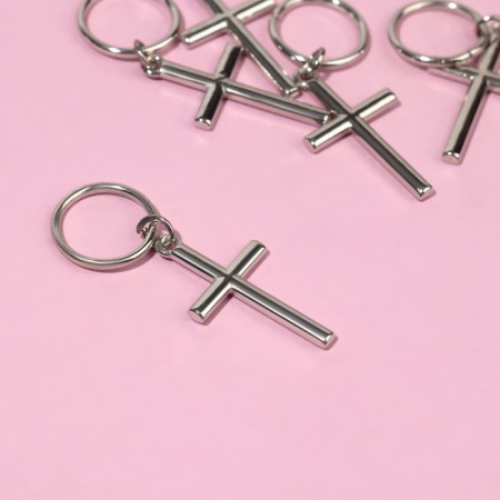 Hair piercing "Cross", 3.7 × 1.3 cm, 5 pcs, silver color-2
