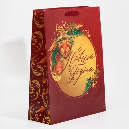 Laminated vertical "gold", l 31 x 40 x 11.5 cm, new year-1