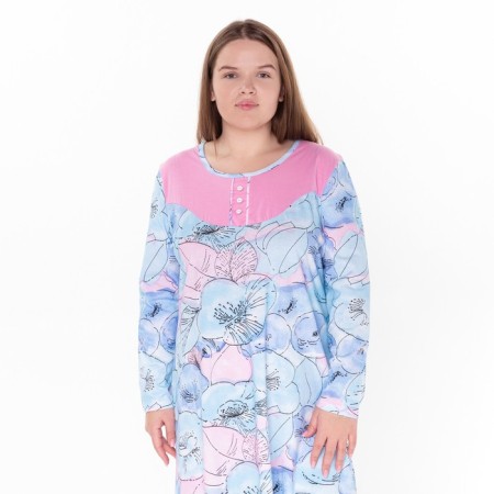 Night shirt female, blue color, size 56-1