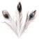 Feather of peacock for decor, set of 3 pcs., Size 1 pc. - from 25 to 30 cm