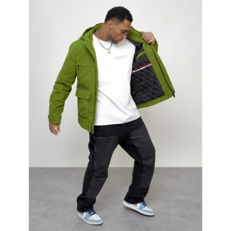 Sports male jacket, size 48, green color-10