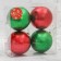 Set of balls plastic D-10 cm, 4 pcs "Kalissa" red green