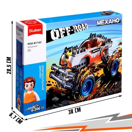 Designer SUV “Bigfoot” Sluban Mechano, Inertia, 267 details, 6+-4