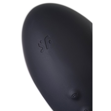 Vacuum-wave contactless stimulator of the Satiffyer Vulva Lover 3 clitoris, silicone, black color-3
