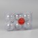 Set of balls plastic D-6 cm, 6 pcs "Doncho" silver transparent