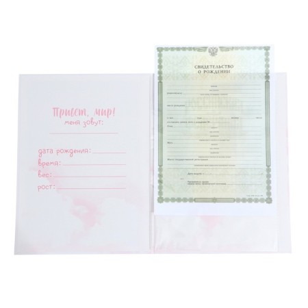 The folder for the birth certificate "You are our stamping", 23.5 x 31.5 cm.-4