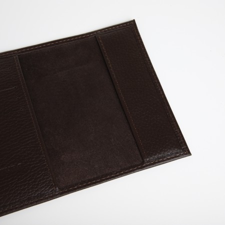 Cover for passport, Textura, brown color-5