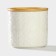 Porcelain Bank for bulk products Bellatenero “Leaves”, 300 ml, D = 8.5 cm, white color