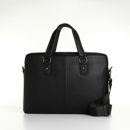 Male bag, guran tomp, artificial leather, black color-1