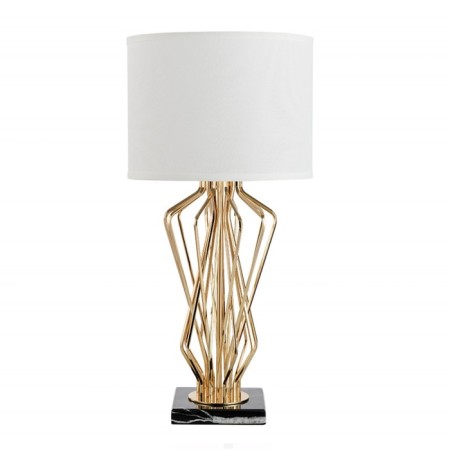 Table lamp Gerhort G32142/1T DMR+BRS WT, 1x40W, E27, 65x38x38 cm, white color