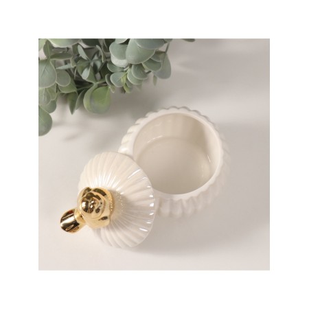 Coramics Coramics "Boofing" White mother of pearl 8.2x8.2x10 cm-4