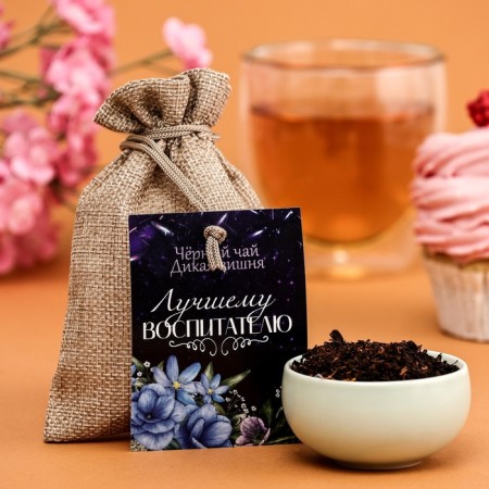 Black tea "Best Educator" with the taste of wild cherries, 30 g