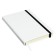 Diary of Leduced A5, 160 sheets MEGAPOLIS VELVET, solid cover, artificial leather, lies, on an elastic band, tinted block 70 g/m2, white