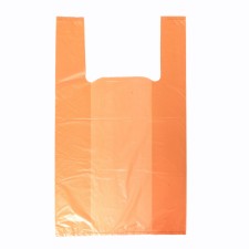 Package Polyethylene T -shirt 30 + 16 x 50 cm, 18 μm, orange 