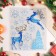Stickers on the windows "New Year" deer, snowflakes, blue tone, 32x23 cm