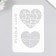 Plastic stencil "hearts" 16x24 cm