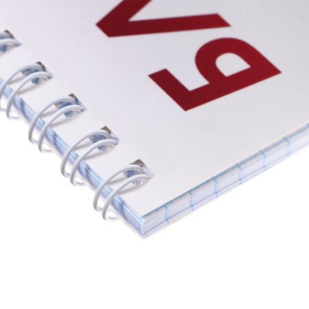 Notepad A5, 40 sheets in a cage on the crest "from the cover", cover coated cardboard, matte lamination, selective UV-lame, offset block-1