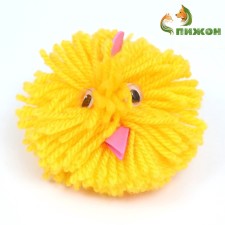 Игрушка для кошек "Пушистый зверёк" 5 см, микс цветов