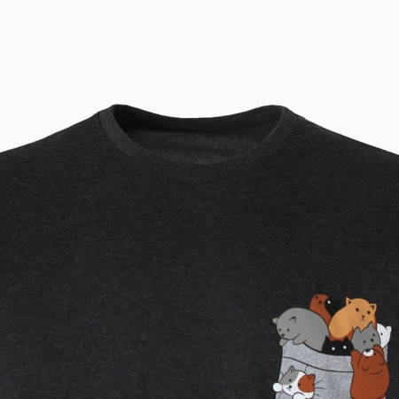 Homemade male set (T -shirt/pants) "Friendly Family", color Anthracite, size 58-8