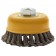 Denzel Ushm brush, 100 mm, M14, cup, twisted stainless steel. wire 0.5 mm