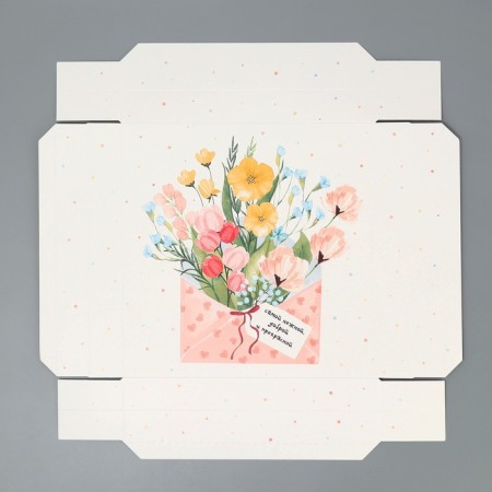 Gift folding box, packaging, "Message", 26 x 26 x 8 cm-5