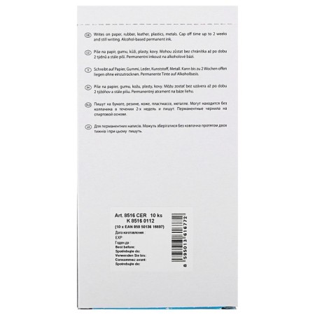 Permanent mowed marker 5.0 mm centropen 8516, black color (persistent to drying)-2