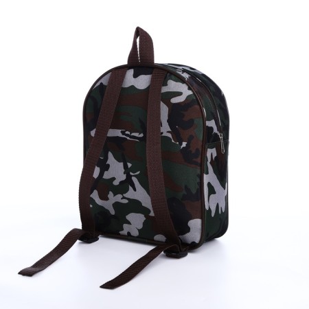 Baby backpack on lightning, external pocket, camouflage color/green-3