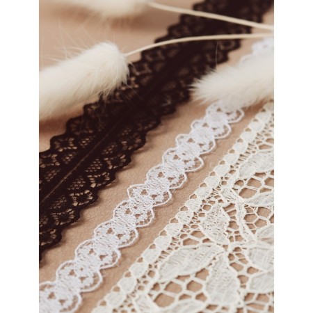 Capricon lace, 30 mm × 10 ± 1 m, black color-3