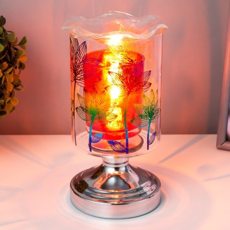 Aromariner Floor "colorful flowers" G9 35W silver 10.5x10.5x20 cm Risalux-1