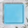 Square Square from gypsum, 10x1.5cm, blue