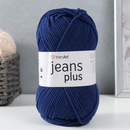 Yarn "Jeans Plus" 55% cotton, 45% acrylic 160m/100g (54 blue)-4