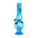Bong, H-20.5 cm, "Skull", with a greenhouse, acrylic, blue