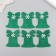 Decor "Bell with flower" 5x6 cm green set 6 pcs foom glitter