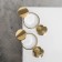 Earrings with pearl "sia" crumpled discs, white color in gold