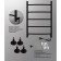 Electric towel Indigo ARC, 600x500 mm, hidden installation, black
