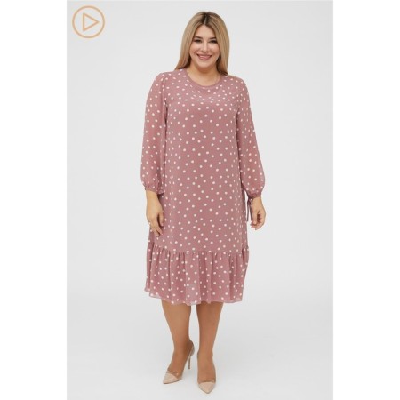 Female dress, size 56, powder color-1