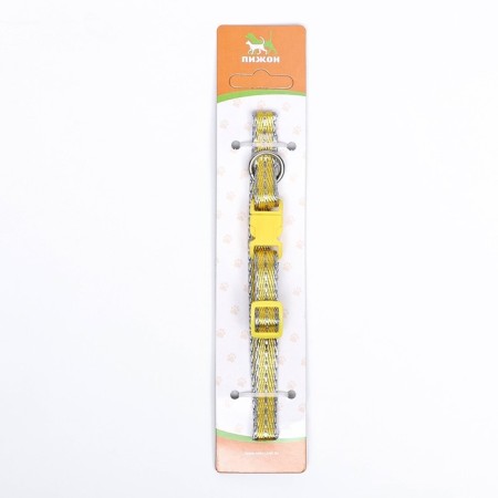 A collar with a reflective prostrate "Neon", 34 x 1 cm, a mix of flowers-10