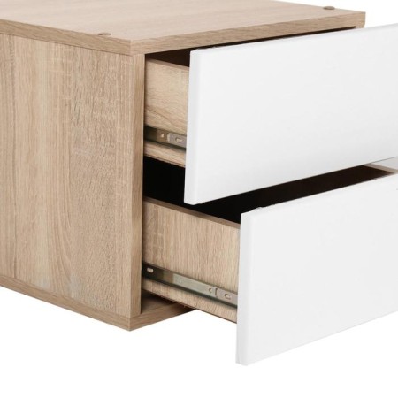 Tumbling bedside Elton No. 2 Obvodnoye, 400x320x360, Dub Sonoma/MDF White glossy-2