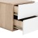 Tumbling bedside Elton No. 2 Obvodnoye, 400x320x360, Dub Sonoma/MDF White glossy
