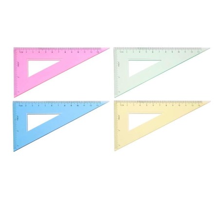 Triangle 13 cm, 30 °, fluorescent, transparent, mix