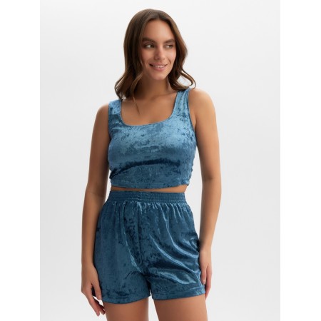 TOP Women's KAFTAN VELVET 48-50, blue-5
