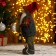 Santa Claus "in a checkered fur coat, with a flashlight and a bag" 30 cm
